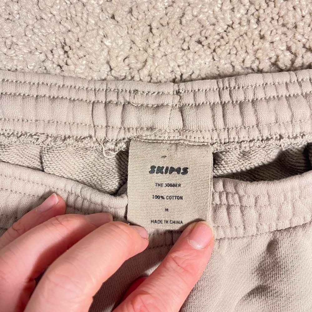 SKIMS Beige Cotton Joggers